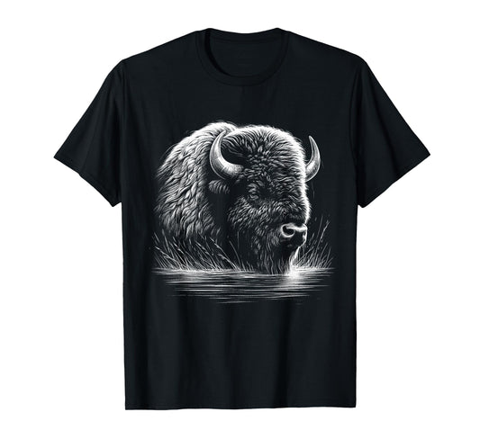 Bison Lover Art Design For Men And Women T-Shirt