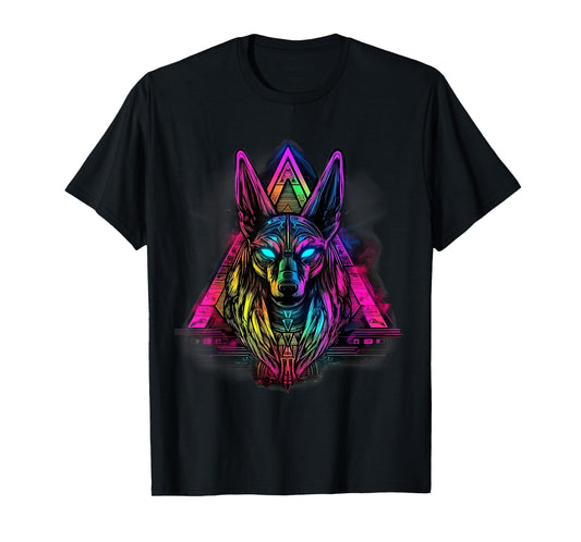 Ancient Egypt Tutankhamun Anubis Pyramid Egypt Mythology T-Shirt