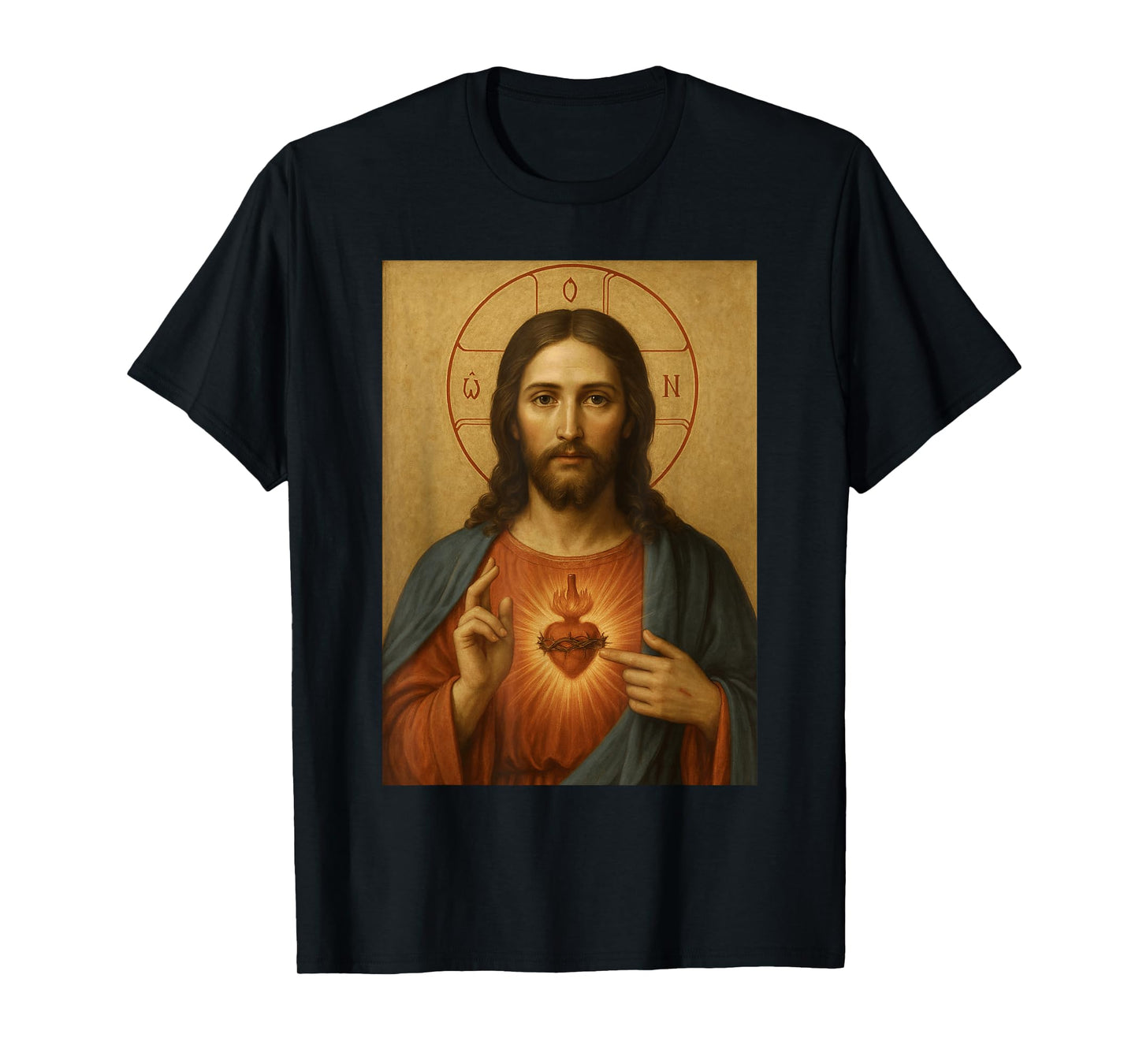 Icon of Jesus Christ - Catholic Sacred Heart of Jesus T-Shirt