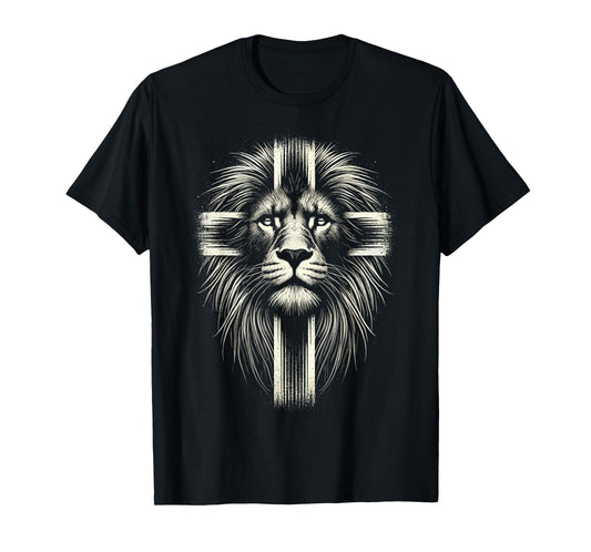Lion of Judah Cross Christian T-Shirt