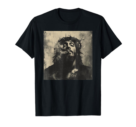 Cooler Jesus Christ Smokes, Resistance, Rebellious Jesus T-Shirt