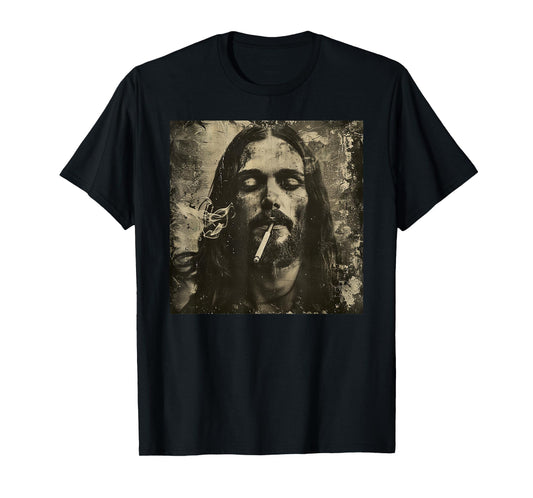 Cooler Jesus Christ Smokes, Resistance, Rebellious Jesus T-Shirt