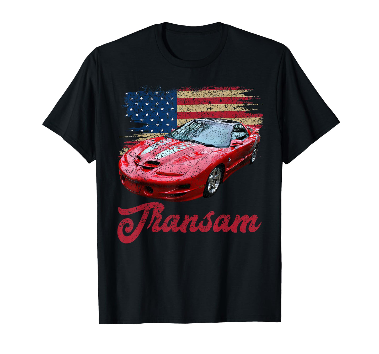 American Flag Style 4th gen Trans Am Old School Muscle Car T-Shirt