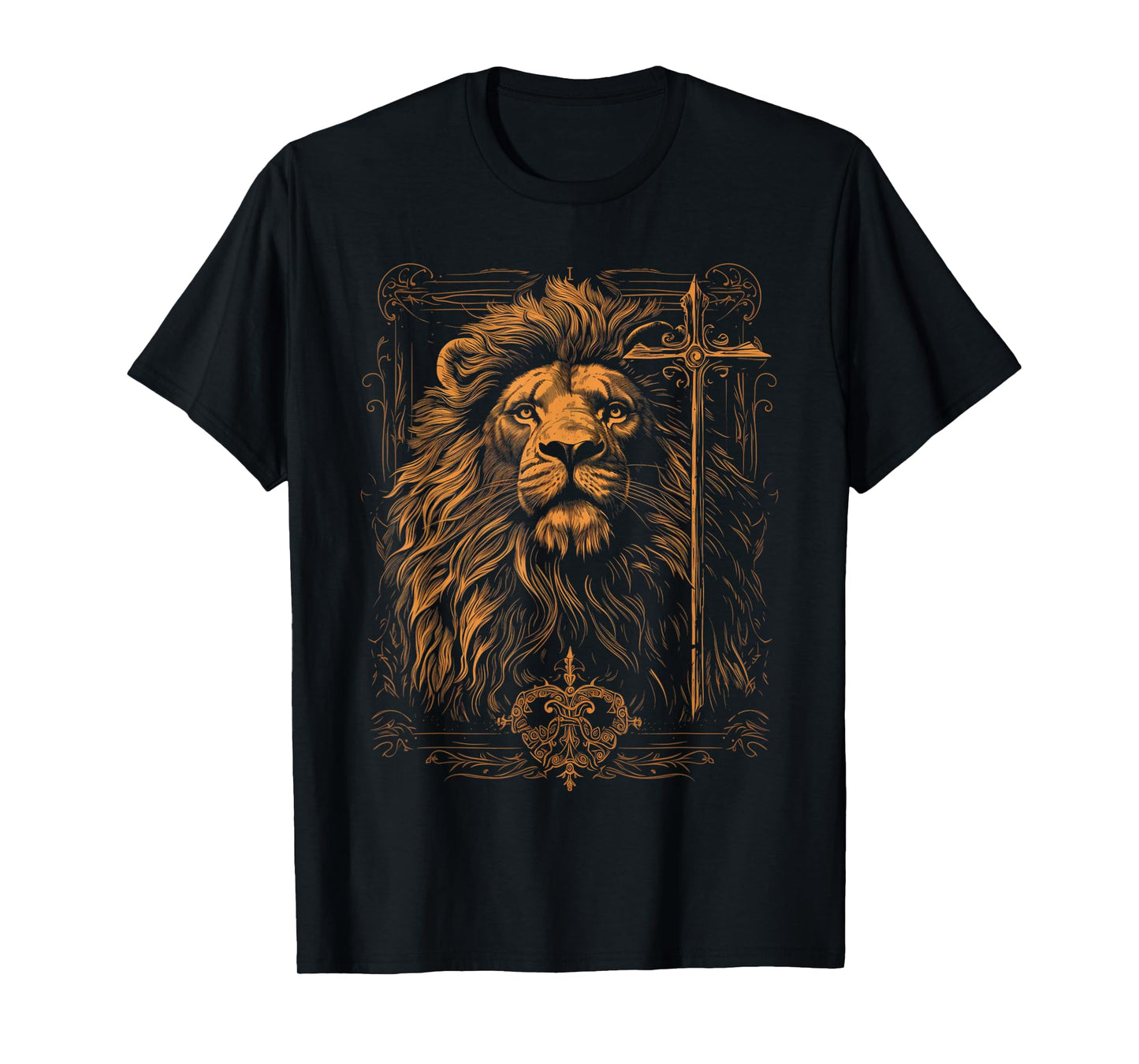 Christian Cross Lion Religious Faith Jesus Pastor T-Shirt