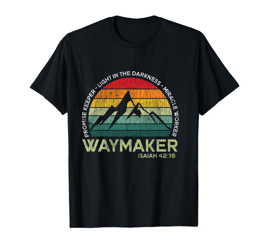 Vintage Waymaker Promise Keeper Miracle Worker Christian Long Sleeve T-Shirt