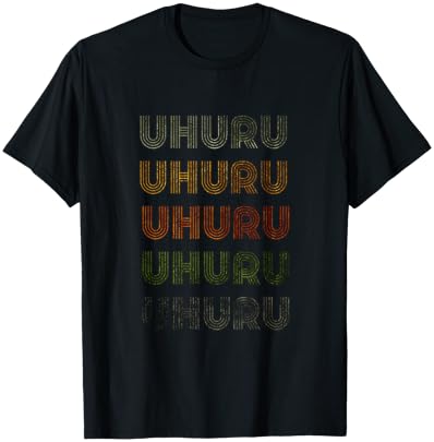 Love Heart Uhuru Grunge Vintage Style Black Uhuru T-Shirt - T-Shirt | Black